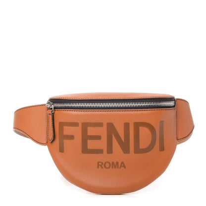 Fendi Vitello Grace Light Logo Embossed Small Belt Bag Brandy 1 of 10