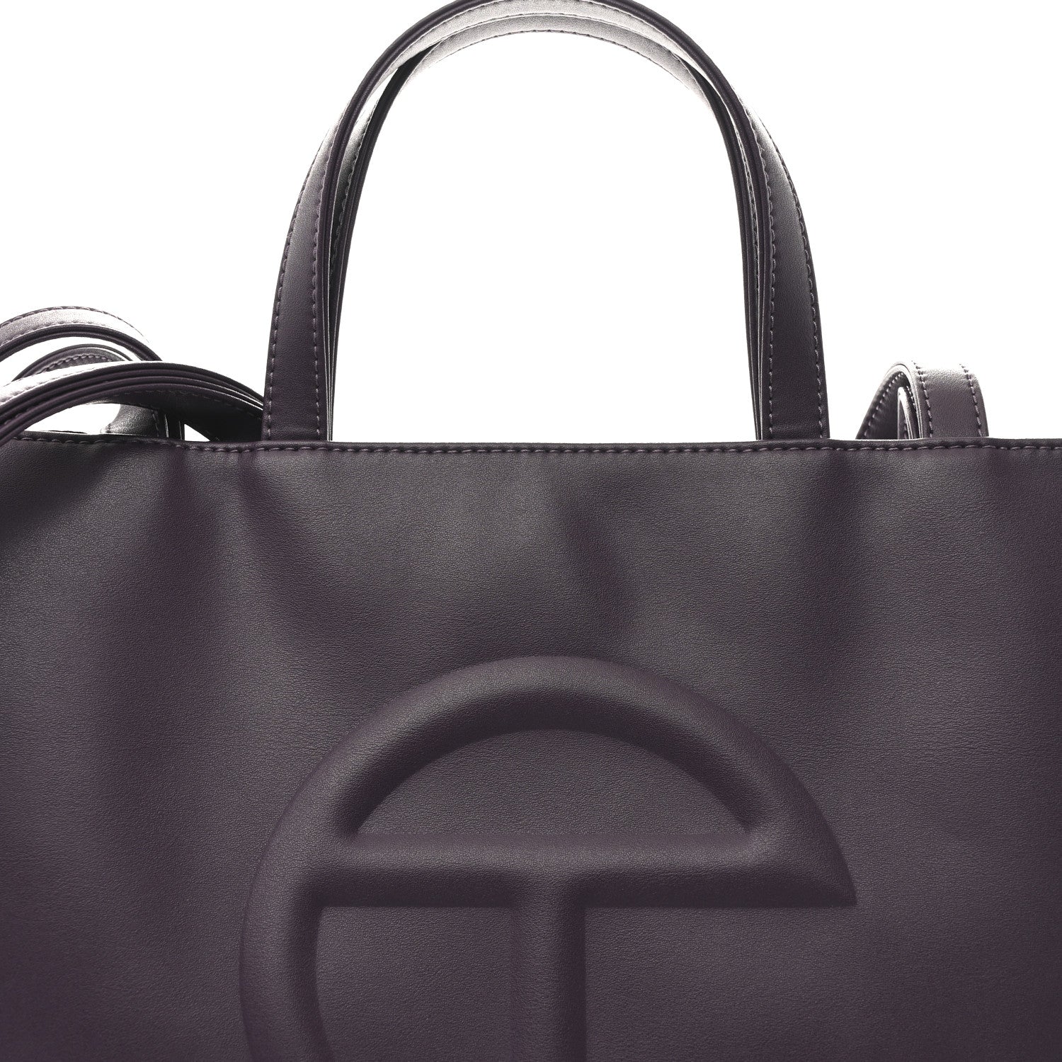 Telfar Vegan Leather Medium Shopping Bag Eggplant 8 of 10