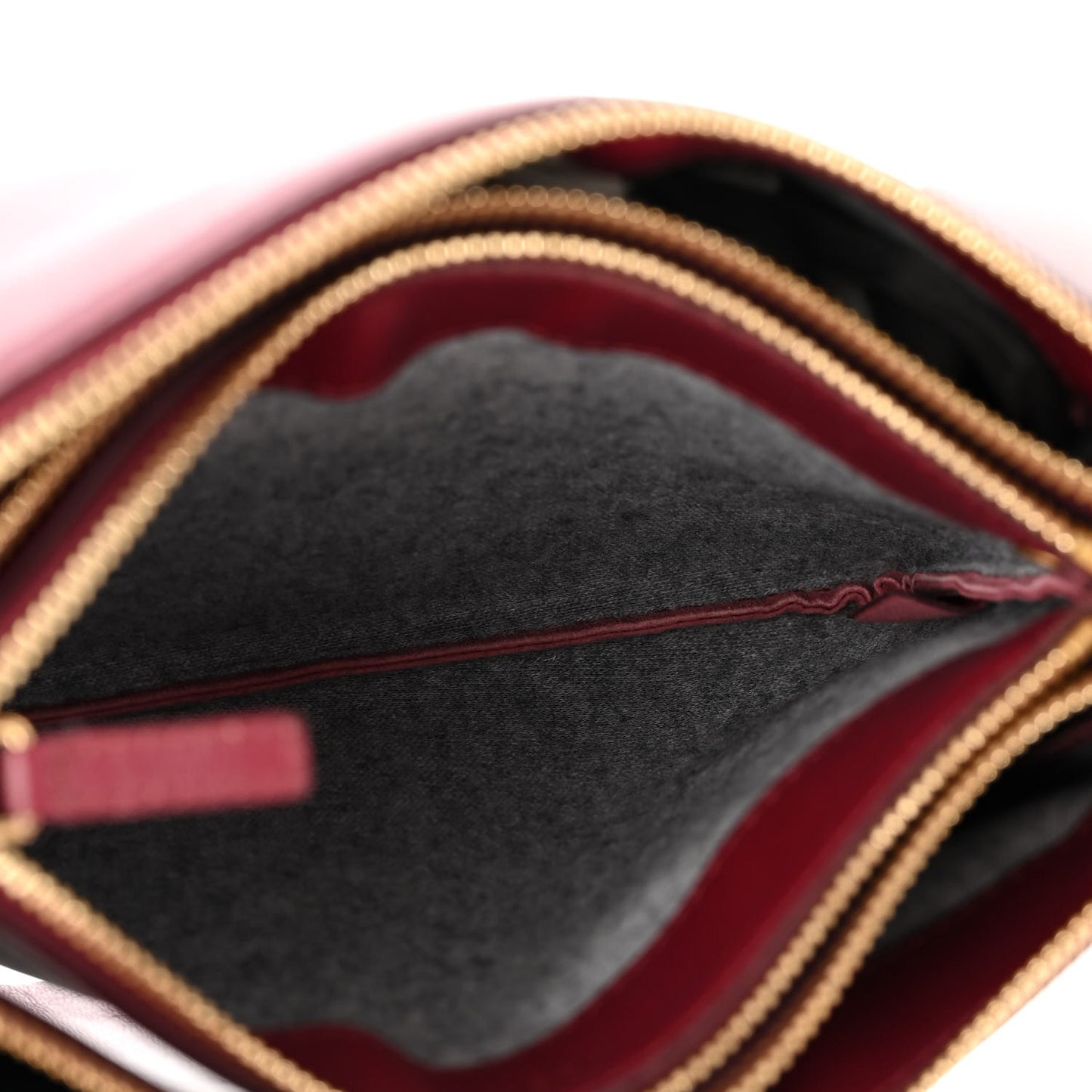 Smooth Lambskin Small Trio Crossbody Bag Burgundy