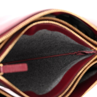 Celine Smooth Lambskin Small Trio Crossbody Bag Burgundy 6 of 12