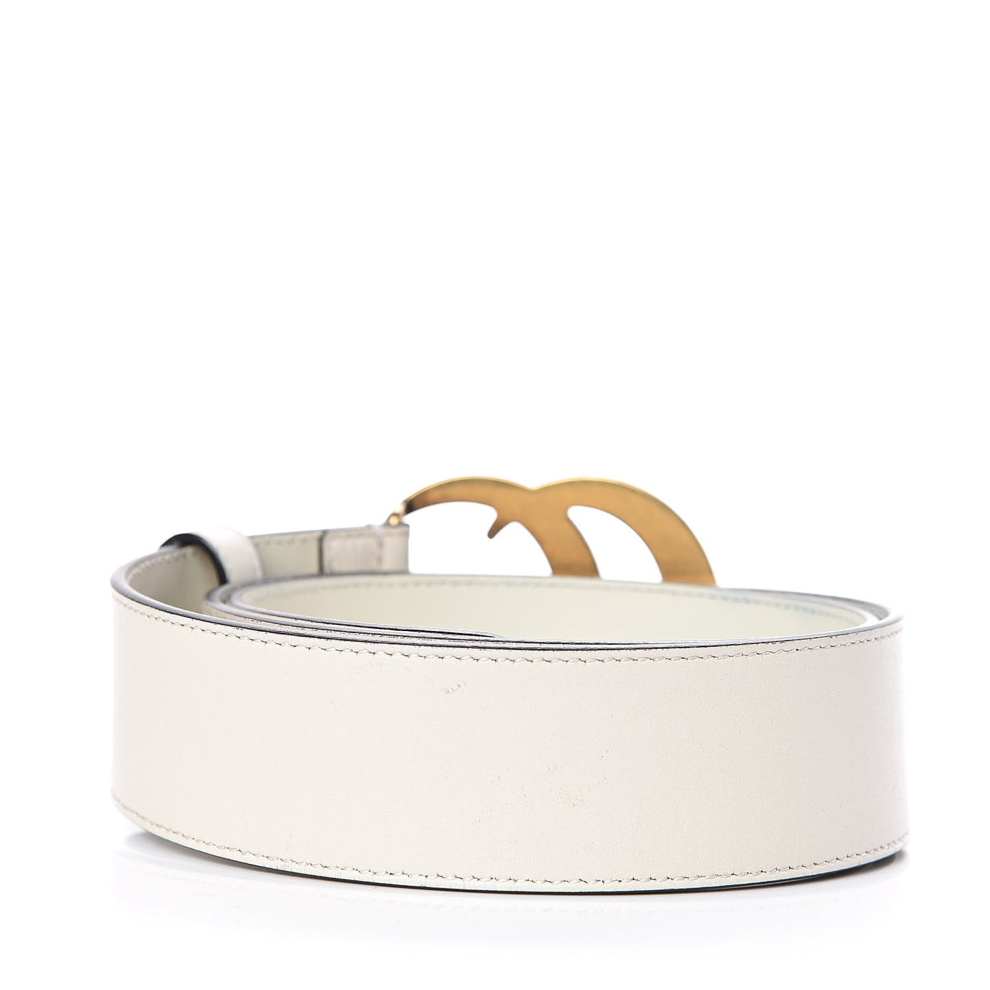 Calfskin Double G 40mm Belt 80 32 Mystic White