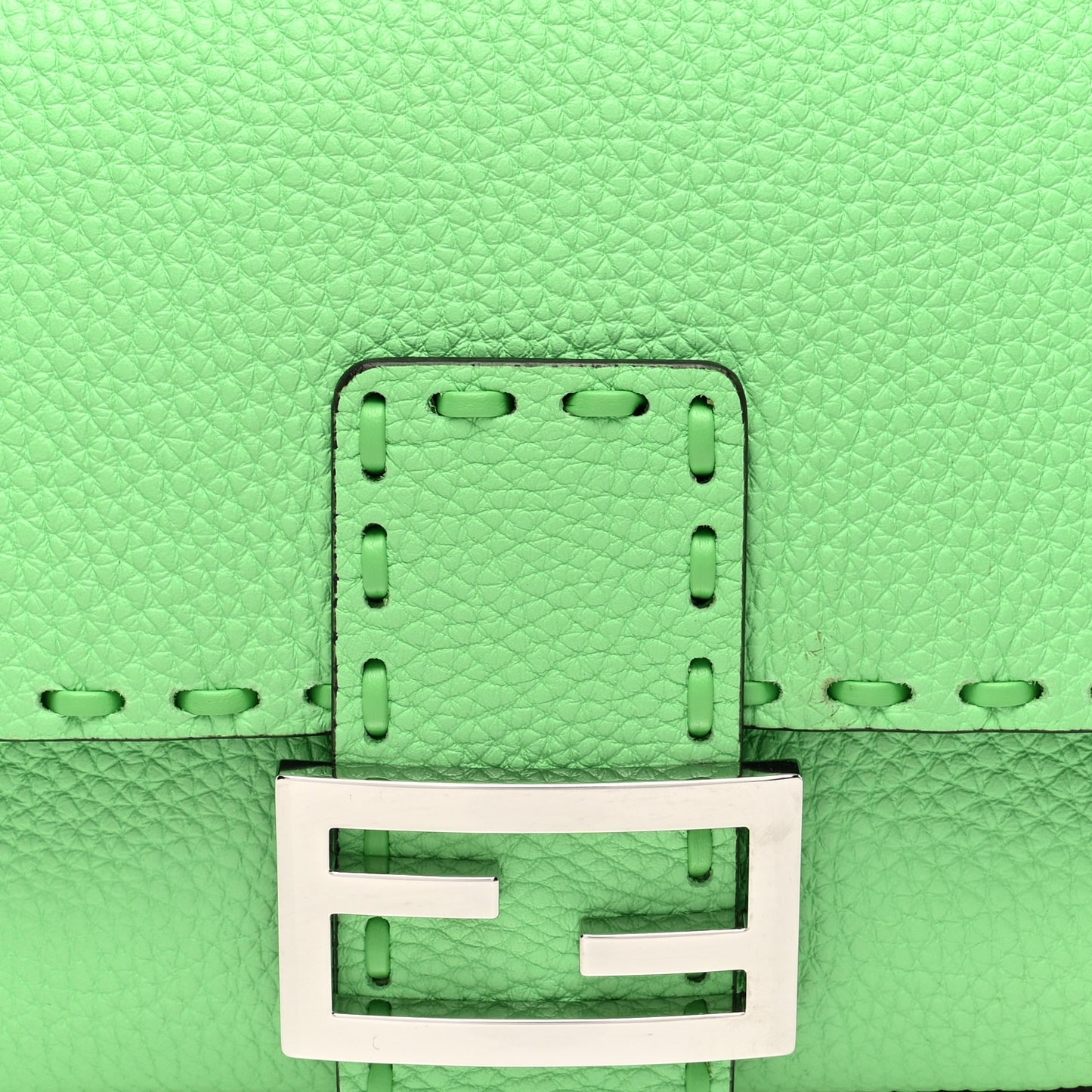 Cuoio Roma Sellerissima Nappa Sintetica Tape Stitch Baguette Edamame