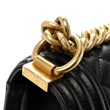 Chanel Caviar Quilted Medium Boy Flap Black 11 of 14