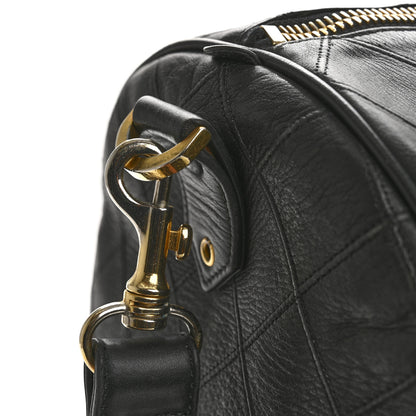 Chanel Calfskin Stitched Duffel Bag Black 10 of 16