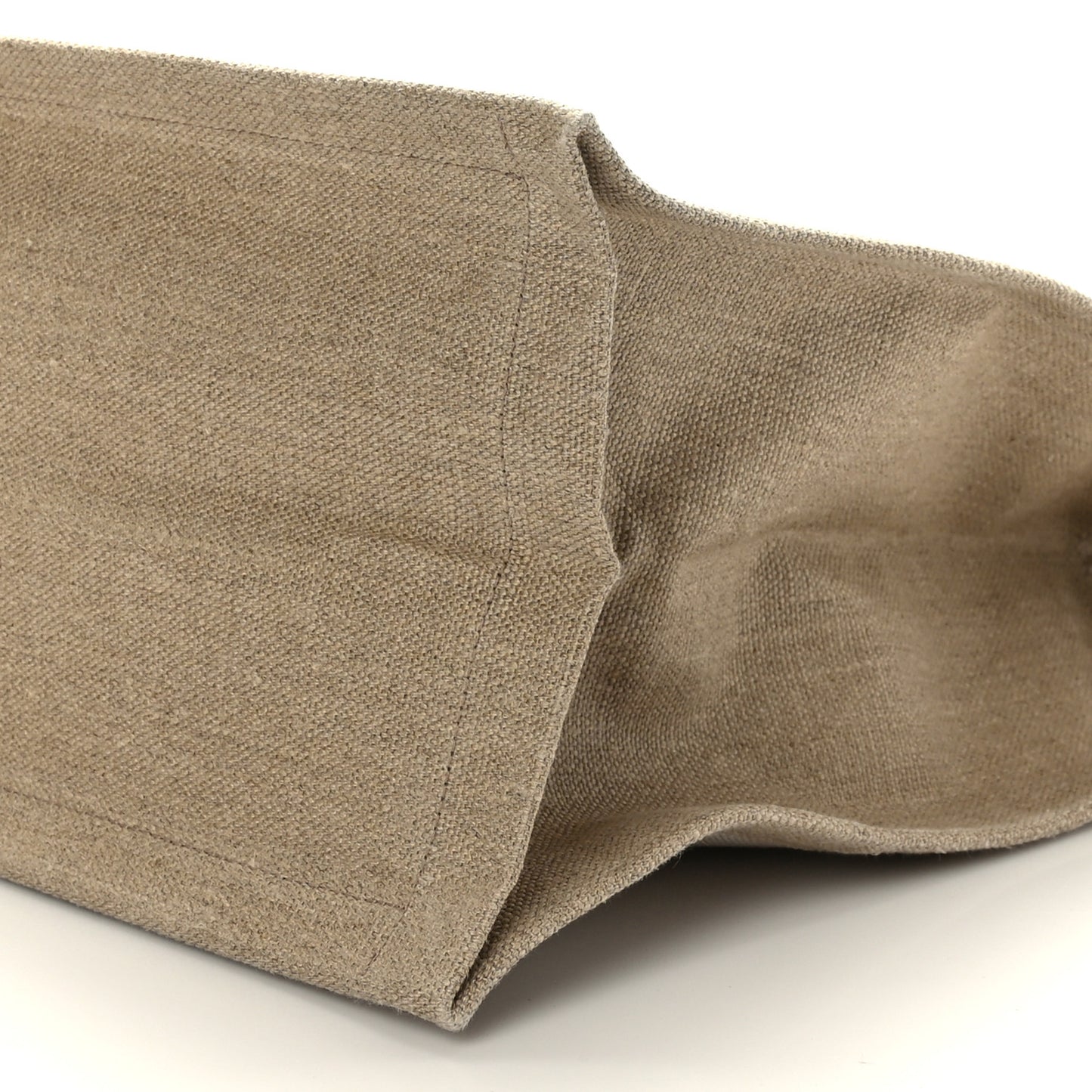 Linen Calfskin Rive Gauche Tote Greggio Natural
