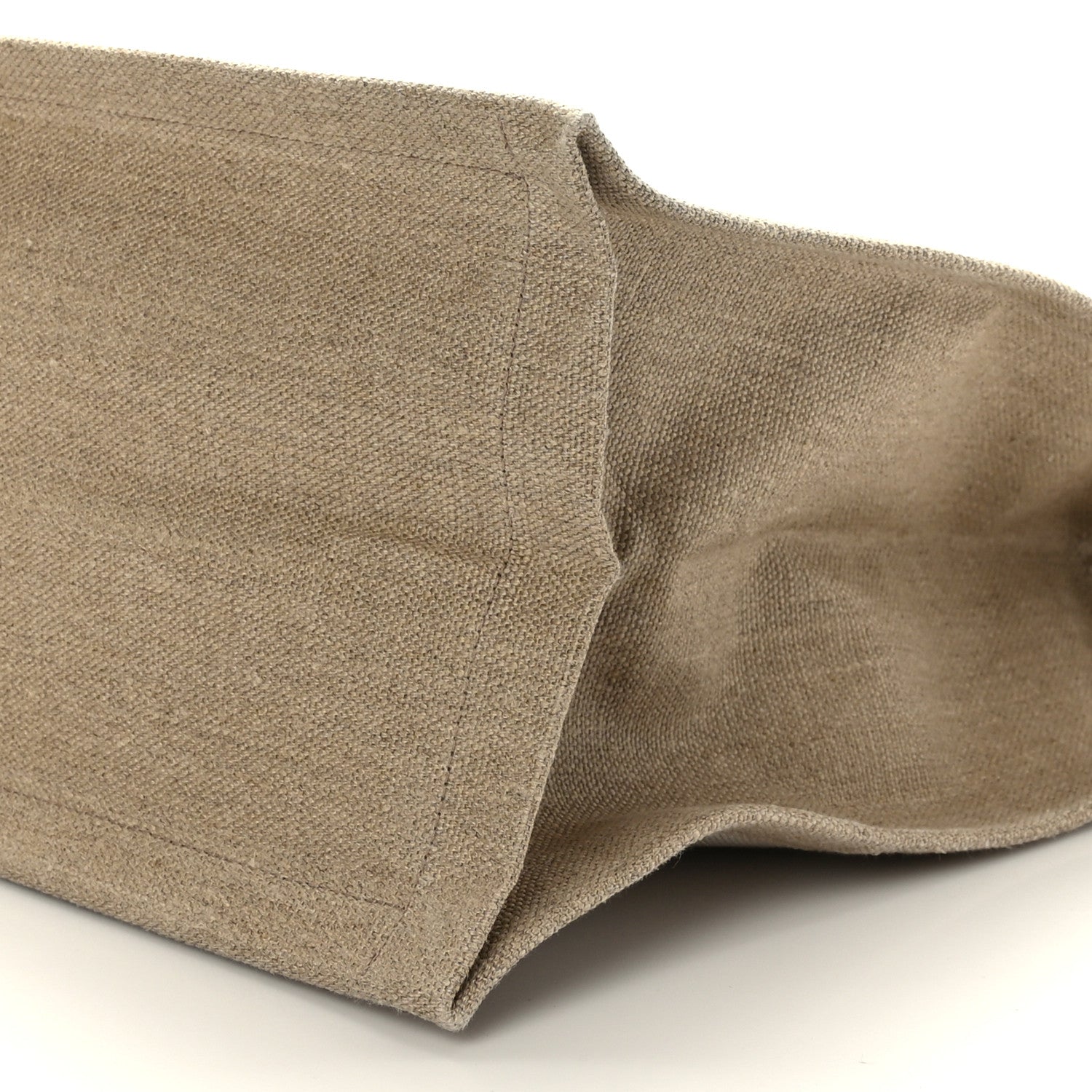 Saint Laurent Linen Calfskin Rive Gauche Tote Greggio Natural 8 of 9