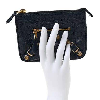 Balenciaga Agneau Giant 12 Gold Hardware M Porte-Monnaie Coin Purse Bleu Obscur 2 of 7