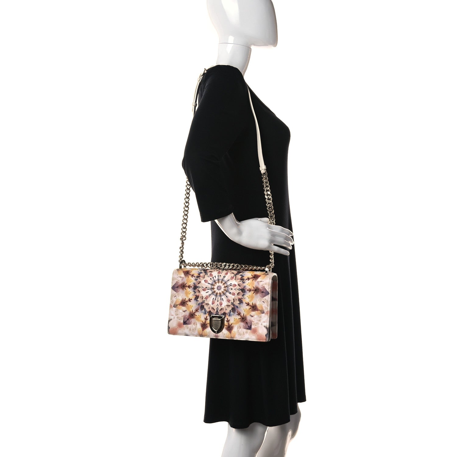 Christian Dior Calfskin Printed Medium KaleiDiorscopic Diorama Flap Bag Multicolor 2 of 11