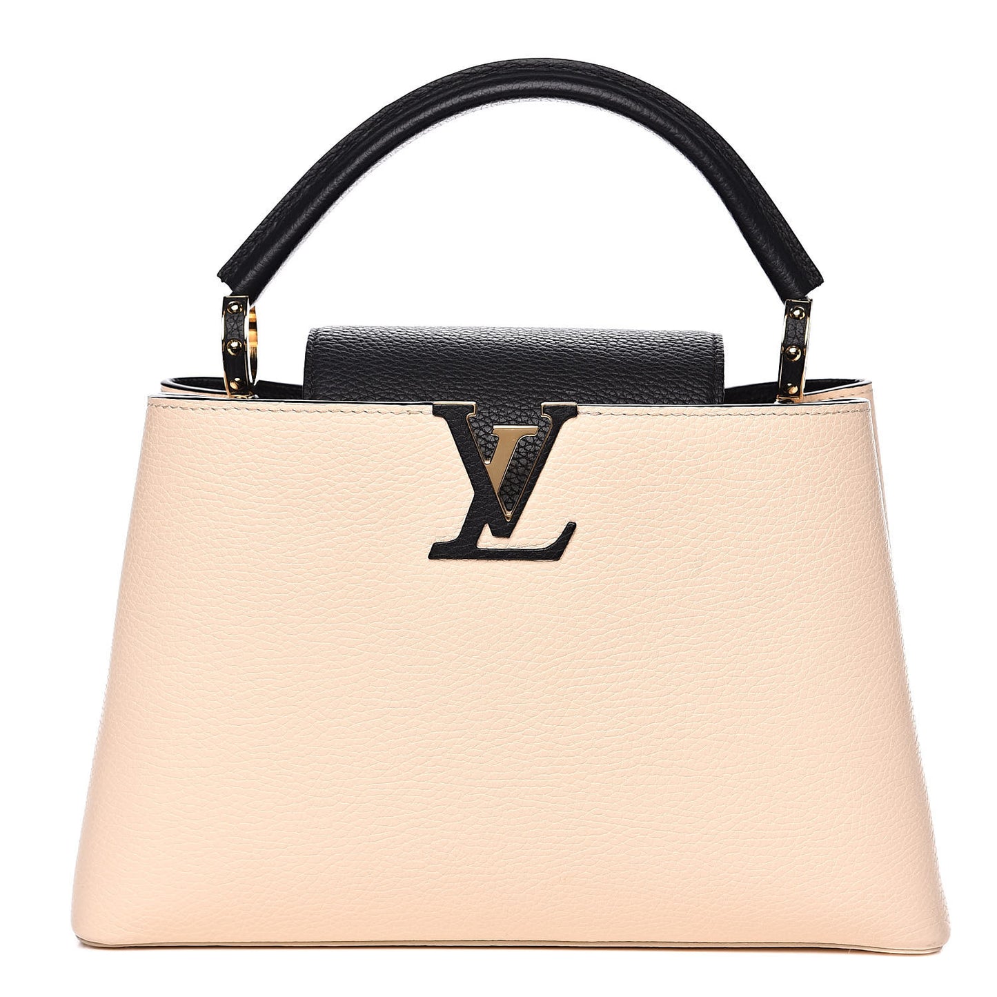 Taurillon Capucines PM Creme Black