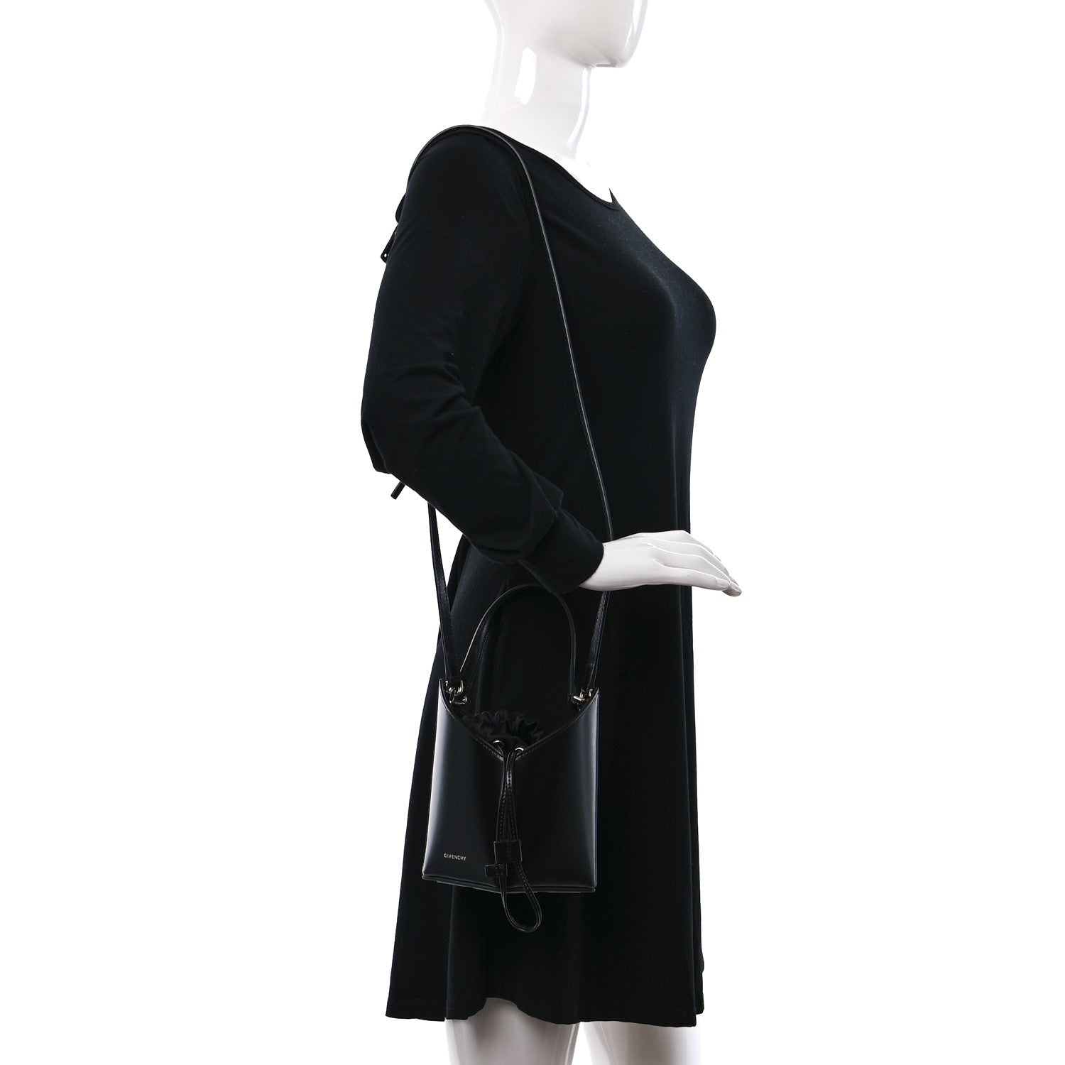 Givenchy Box Calfskin Mini Cut Out Crossbody Bag Black 2 of 8