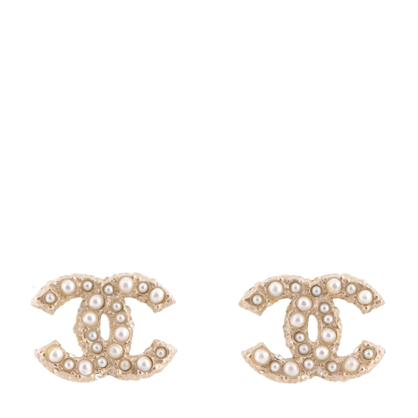 Pearl CC Earrings Gold