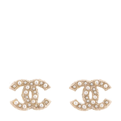 Chanel Pearl CC Earrings Gold 1 of 4