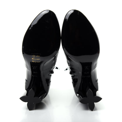 Louis Vuitton Patent Silhouette Ankle Boots 37.5 Black 6 of 10