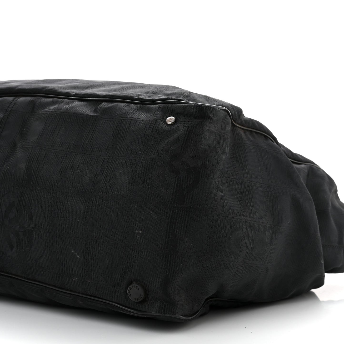 Nylon Large Travel Tote Black