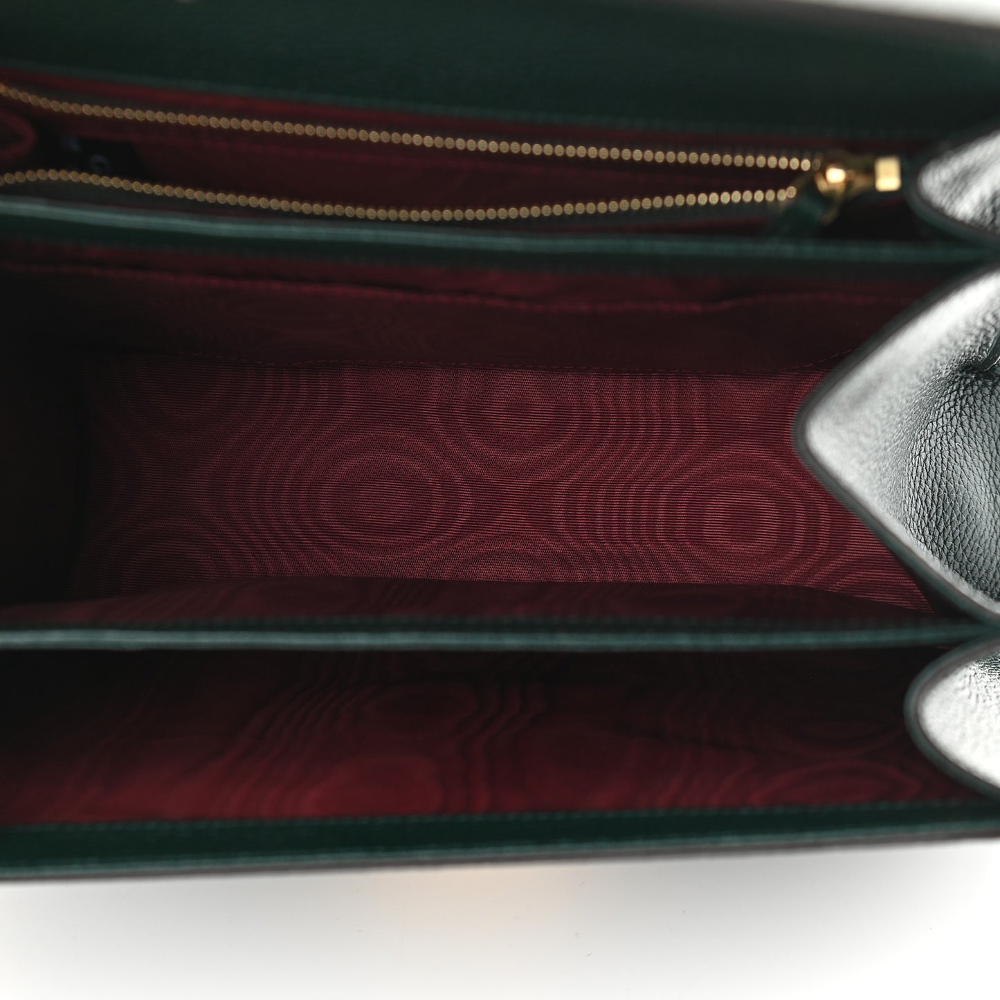 Grainy Calfskin Small Zumi Shoulder Bag Vintage Green