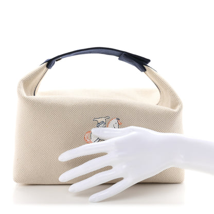 Hermes Canvas Large Bride-A-Brac Cabriole Case gris perle 2 of 11