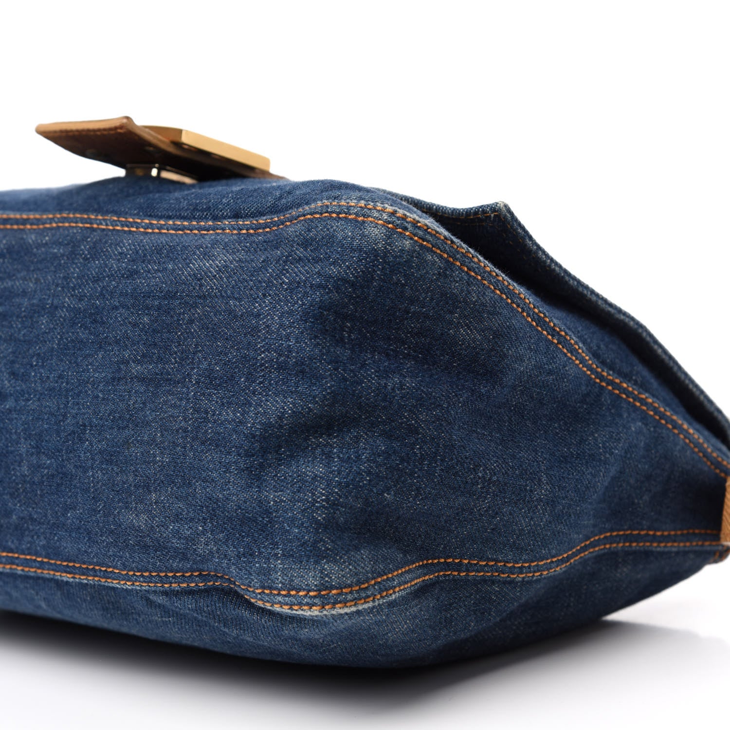 Fendi Denim Lizard Mama Baguette Blue 7 of 10