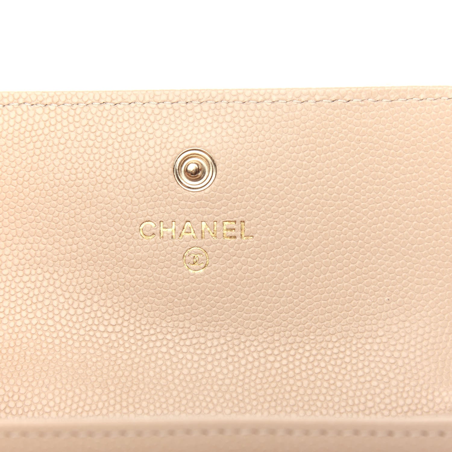 Chanel Caviar Pearl Quilted Coco Candy Flap Card Holder Beige 7 of 9