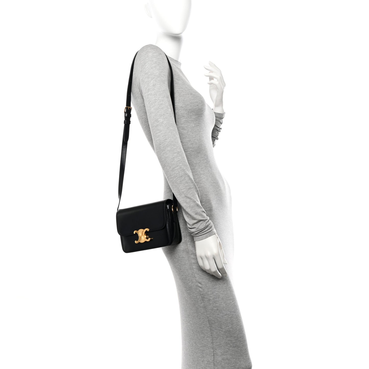 Shiny Calfskin Teen Triomphe Black