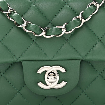 Chanel Lambskin Quilted Mini Rectangular Flap Green 8 of 10