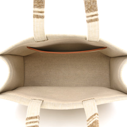 Celine Canvas Calfskin Jacquard Cabas Tobacco Tan 5 of 12