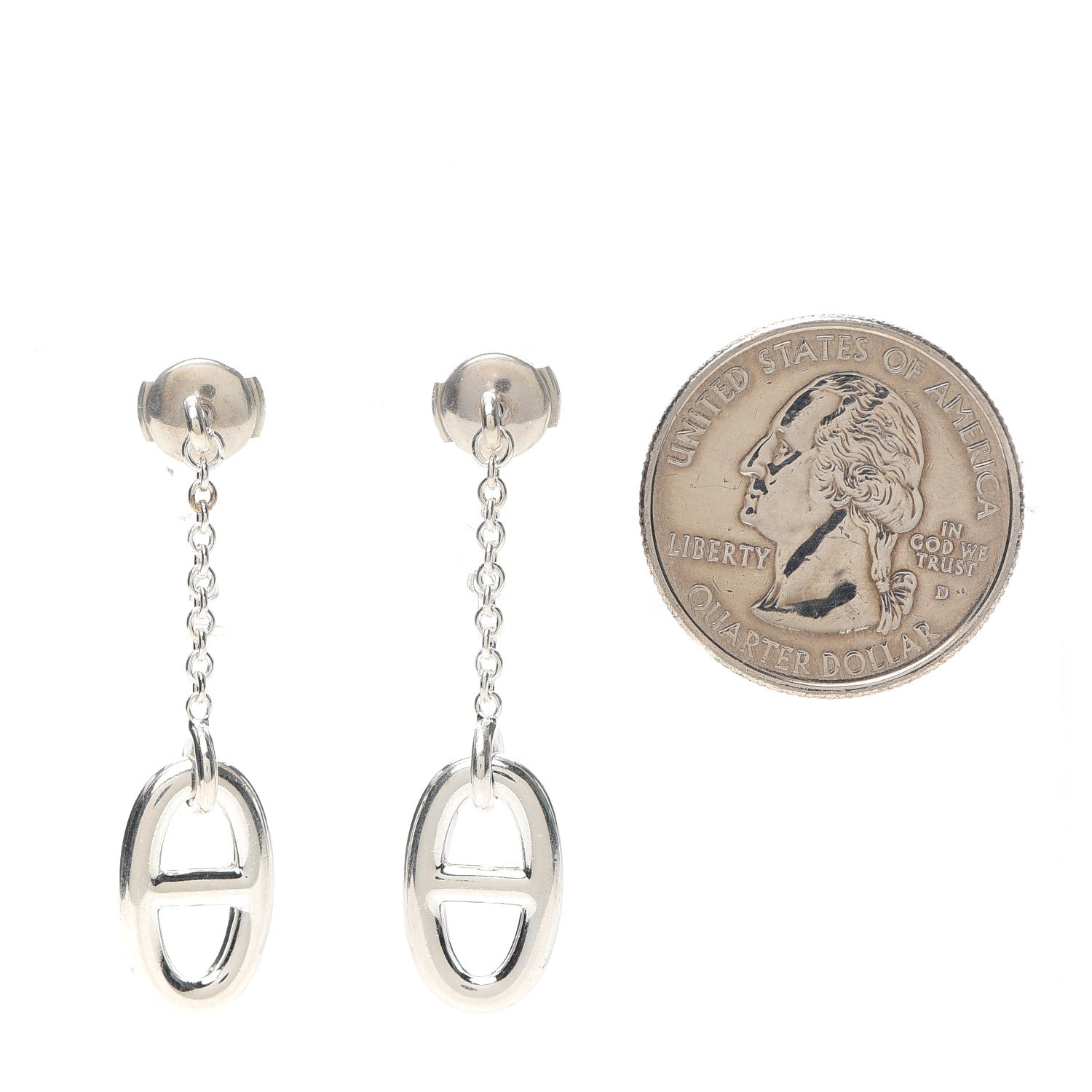 Hermes Sterling Silver Farandole Drop Earrings 2 of 4
