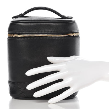 Chanel Lambskin Vanity Cosmetic Case Black 2 of 12