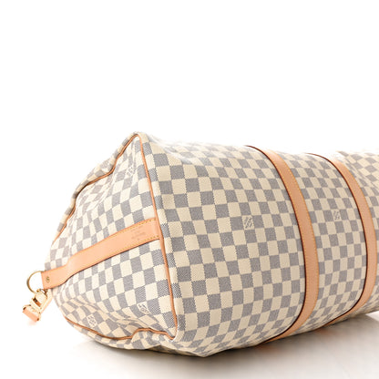 Louis Vuitton Damier Azur Keepall Bandouliere 55 8 of 14