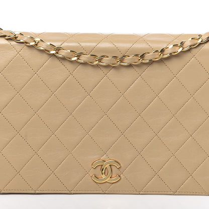 Chanel Lambskin Quilted Medium Single Flap Beige 15 of 15