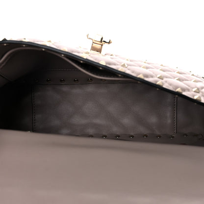 Valentino Garavani Lambskin Medium Rockstud Spike Shoulder Bag Poudre 4 of 10