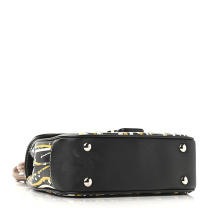 Burberry Trench Calfskin Splash Print Small DK88 Top Handle Bag Black 4 of 9