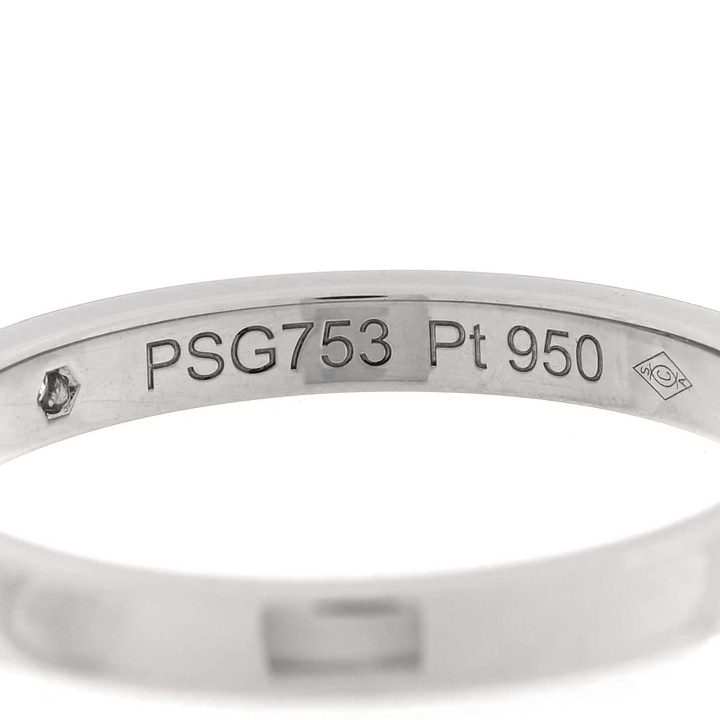 Platinum Diamond 2.1mm Ballerine Wedding Band Ring 48 4.5