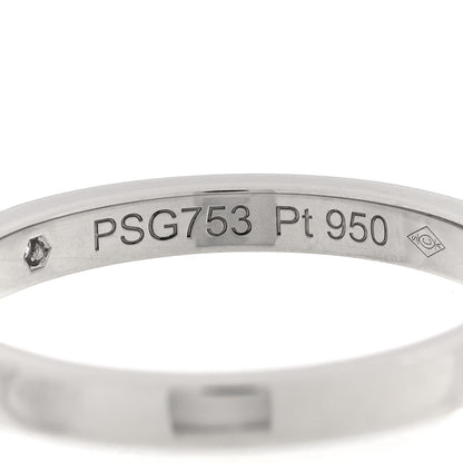 Cartier Platinum Diamond 2.1mm Ballerine Wedding Band Ring 48 4.5 5 of 5