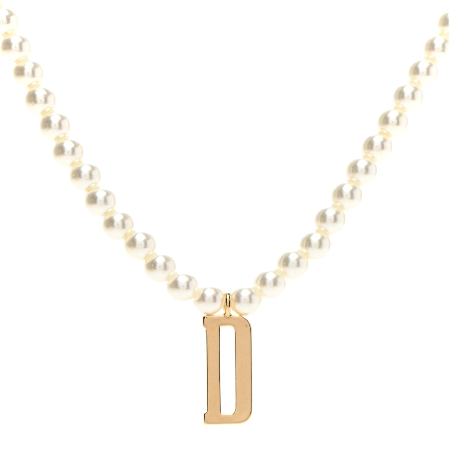 Pearl D Necklace Gold