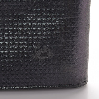 Chanel Metallic Lambskin Embossed Envelope Clutch Black 7 of 11