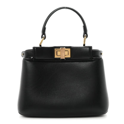 Fendi Nappa Mini Peekaboo Iconic Satchel Black 1 of 9