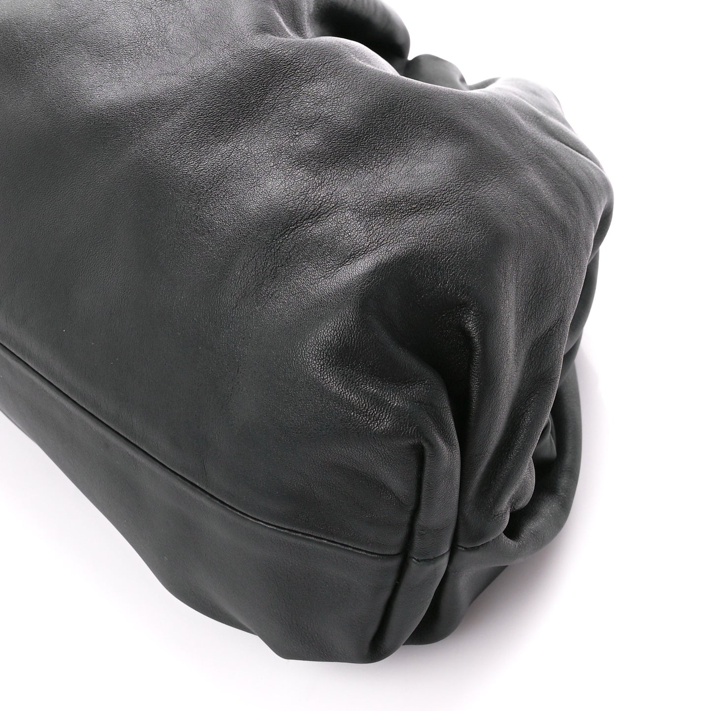 Smooth Butter Calf The Pouch Oversized Clutch Black