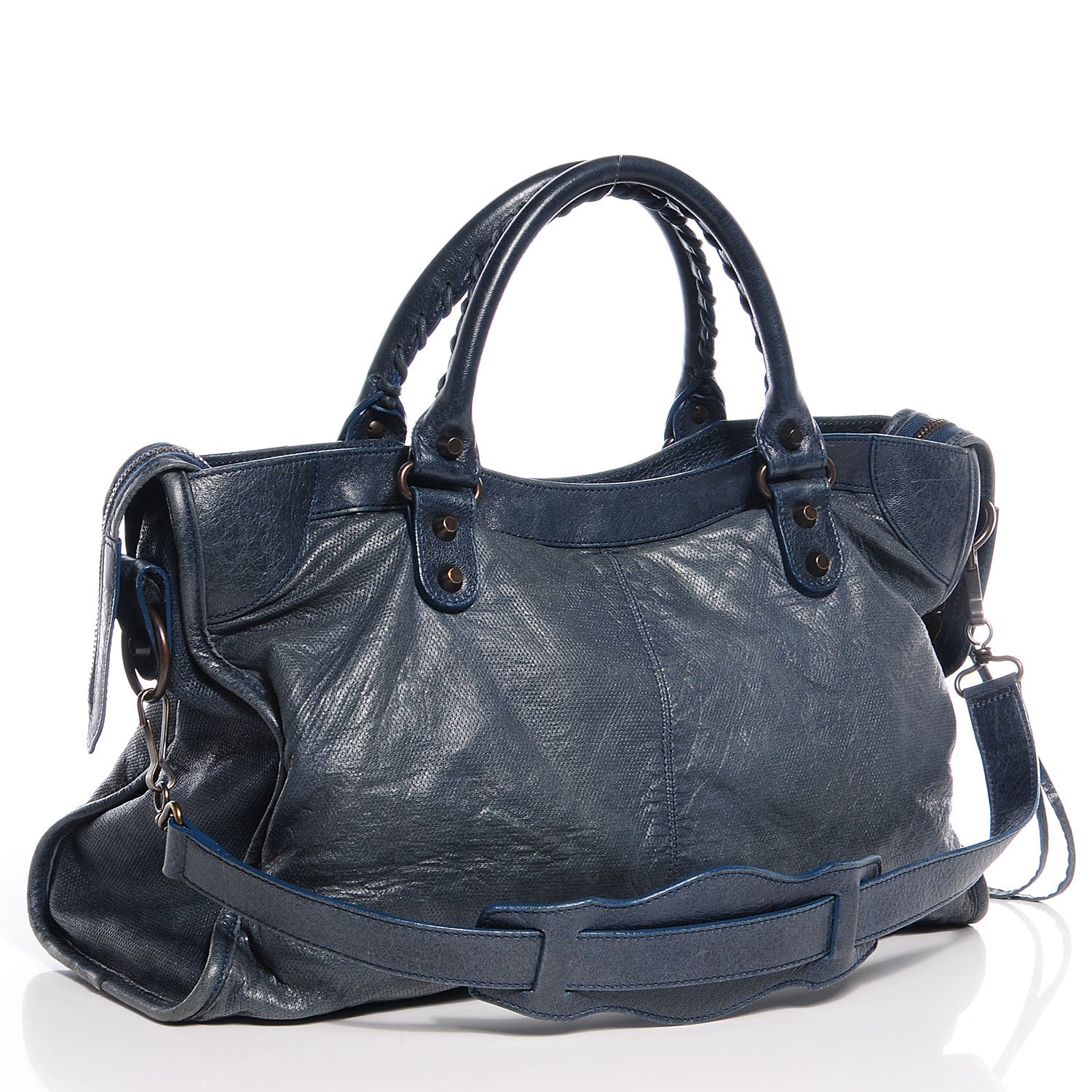 Balenciaga Agneau Perforated City Canard 3 of 10