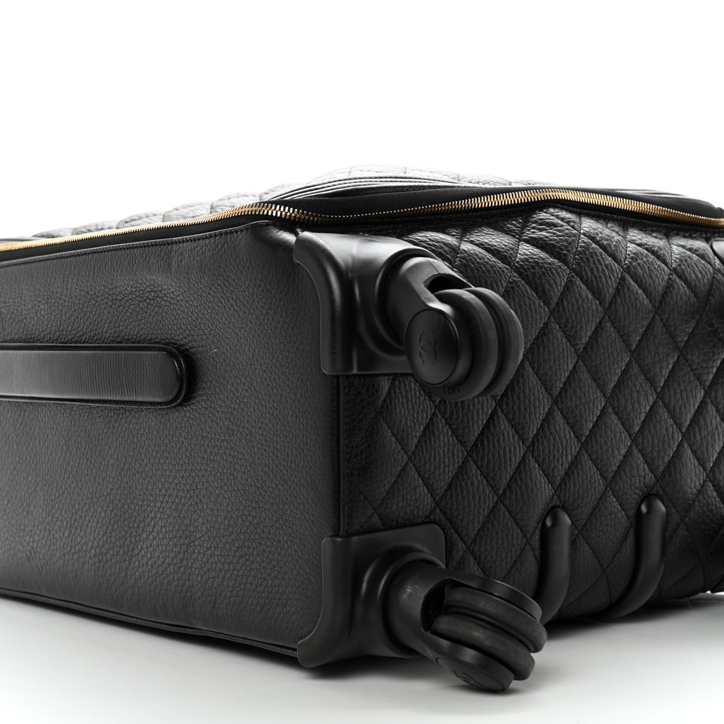 Calfskin Quilted Coco Case Trolley Black