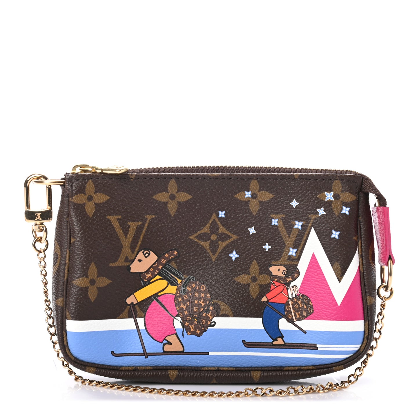 Monogram 2018 Christmas Animation Mini Bears Pochette Accessories