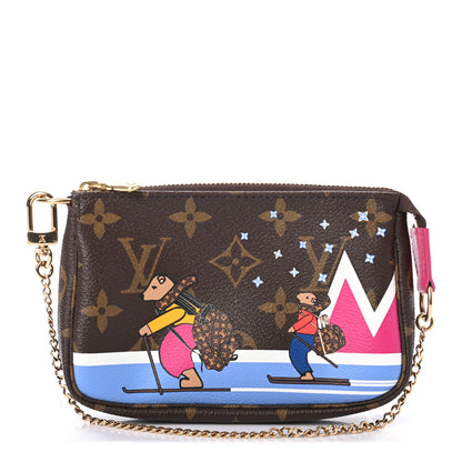 Louis Vuitton Monogram 2018 Christmas Animation Mini Bears Pochette Accessories 1 of 7