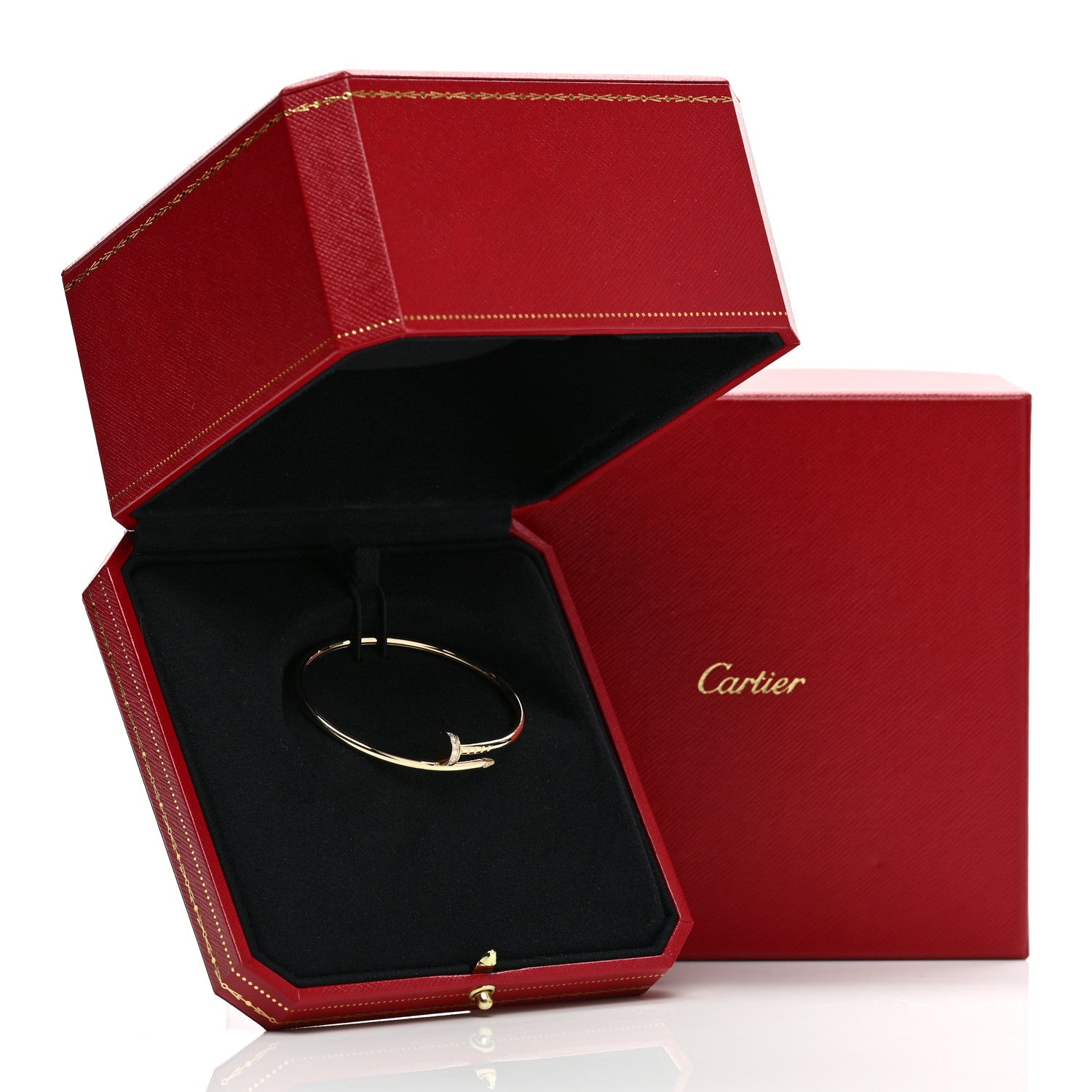 Cartier 18K Yellow Gold Diamond Small Juste Un Clou Bracelet 15 5 of 5