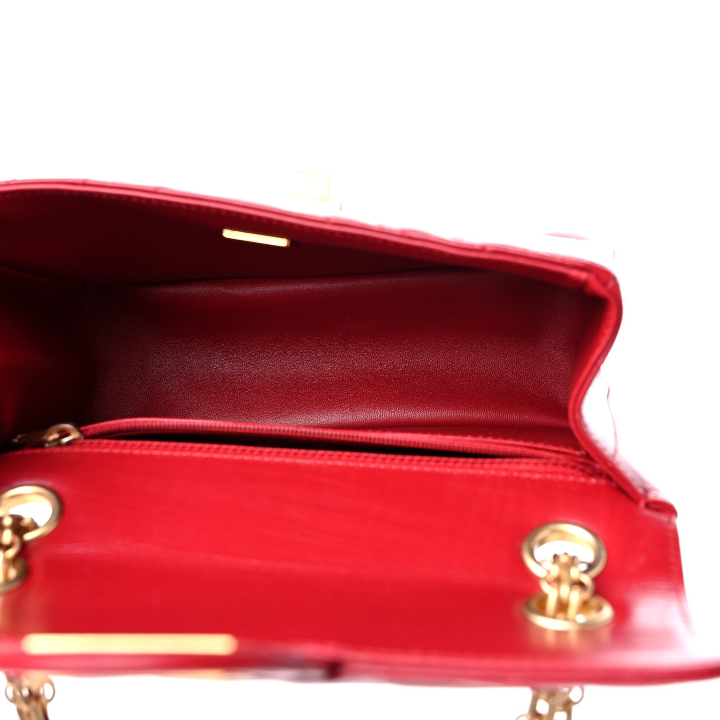 Aged Calfskin Chevron Quilted 2.55 Reissue Mini Flap Dark Red