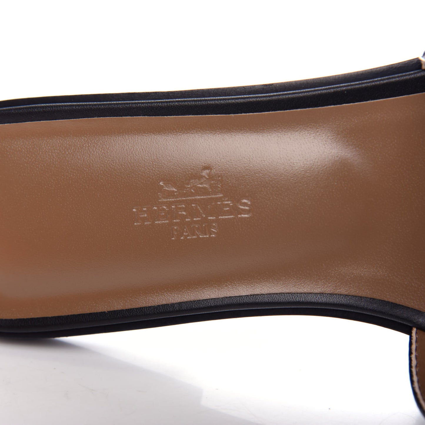 Box Calfskin Oran Sandals 38 Black