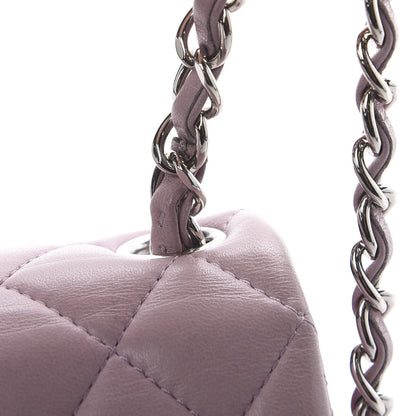 Chanel Lambskin Quilted Mini Square Flap Light Purple 12 of 15