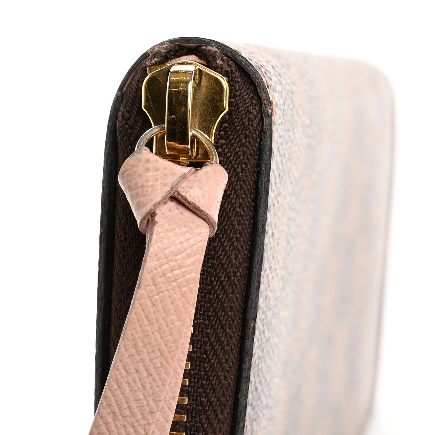 Damier Ebene Clemence Wallet Rose Ballerine