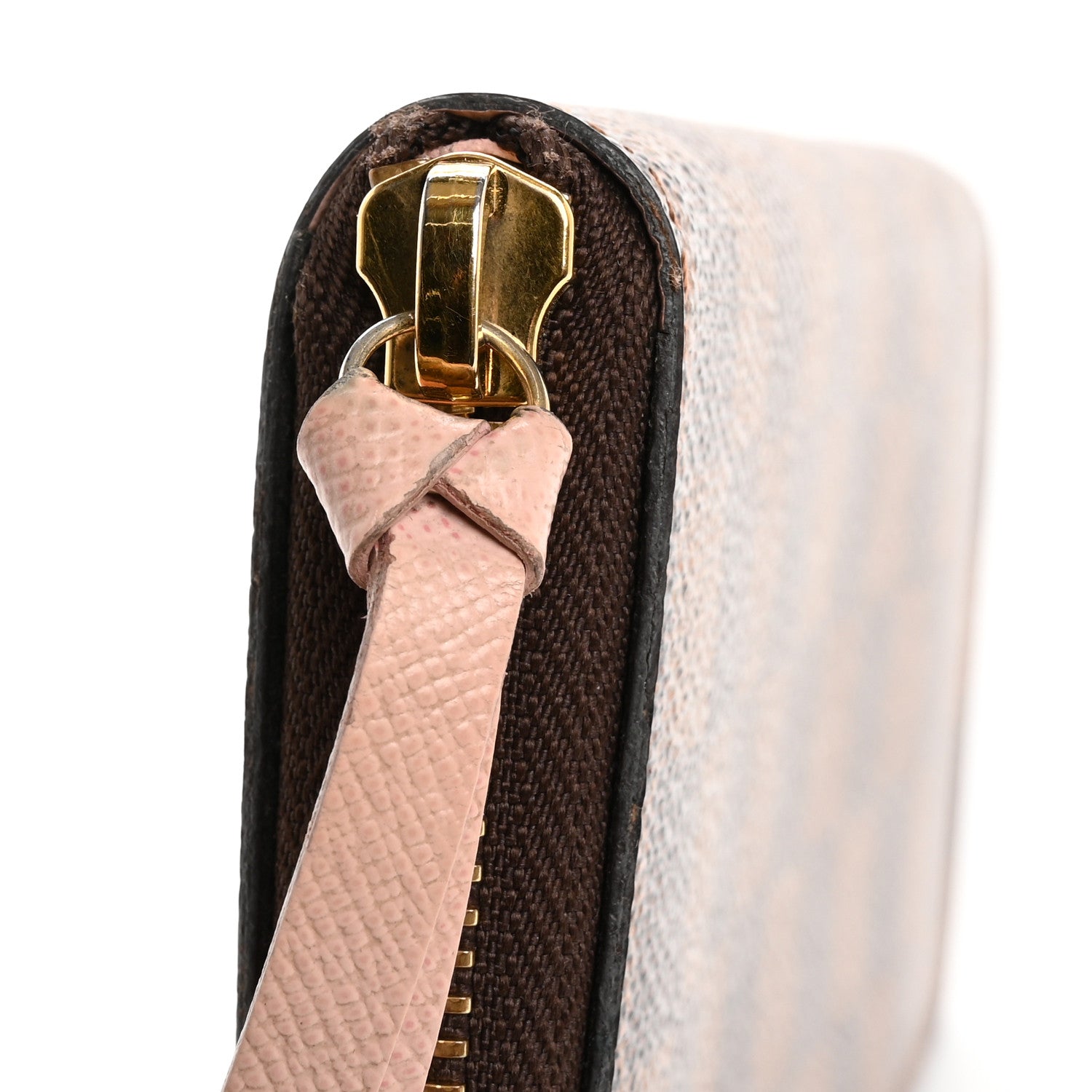 Louis Vuitton Damier Ebene Clemence Wallet Rose Ballerine 8 of 12