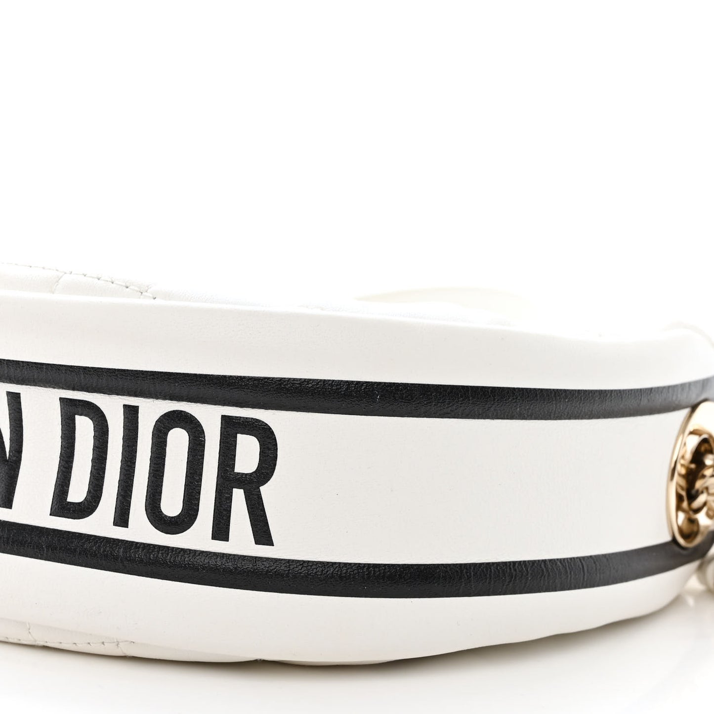 Lambskin Cannage Small Dior Vibe Hobo Bag White