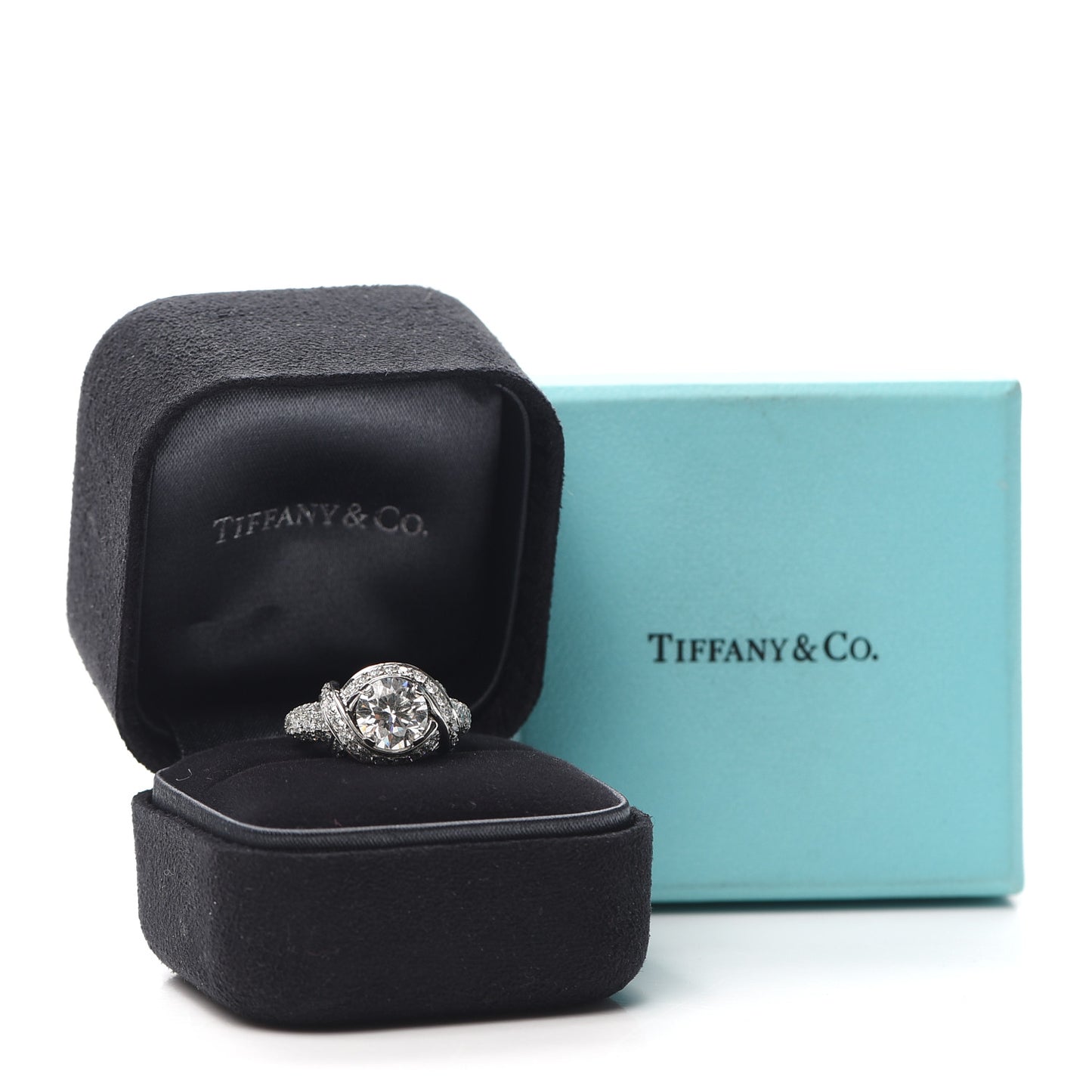 Platinum Diamond 1.72ct Schlumberger Round Brilliant Engagement Ring 48 4.5