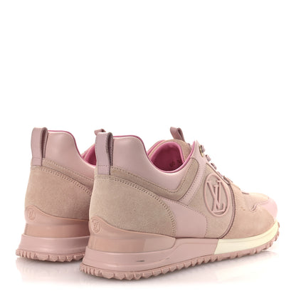 Louis Vuitton Suede Calfskin Run Away Sneakers 37.5 Pink 5 of 14